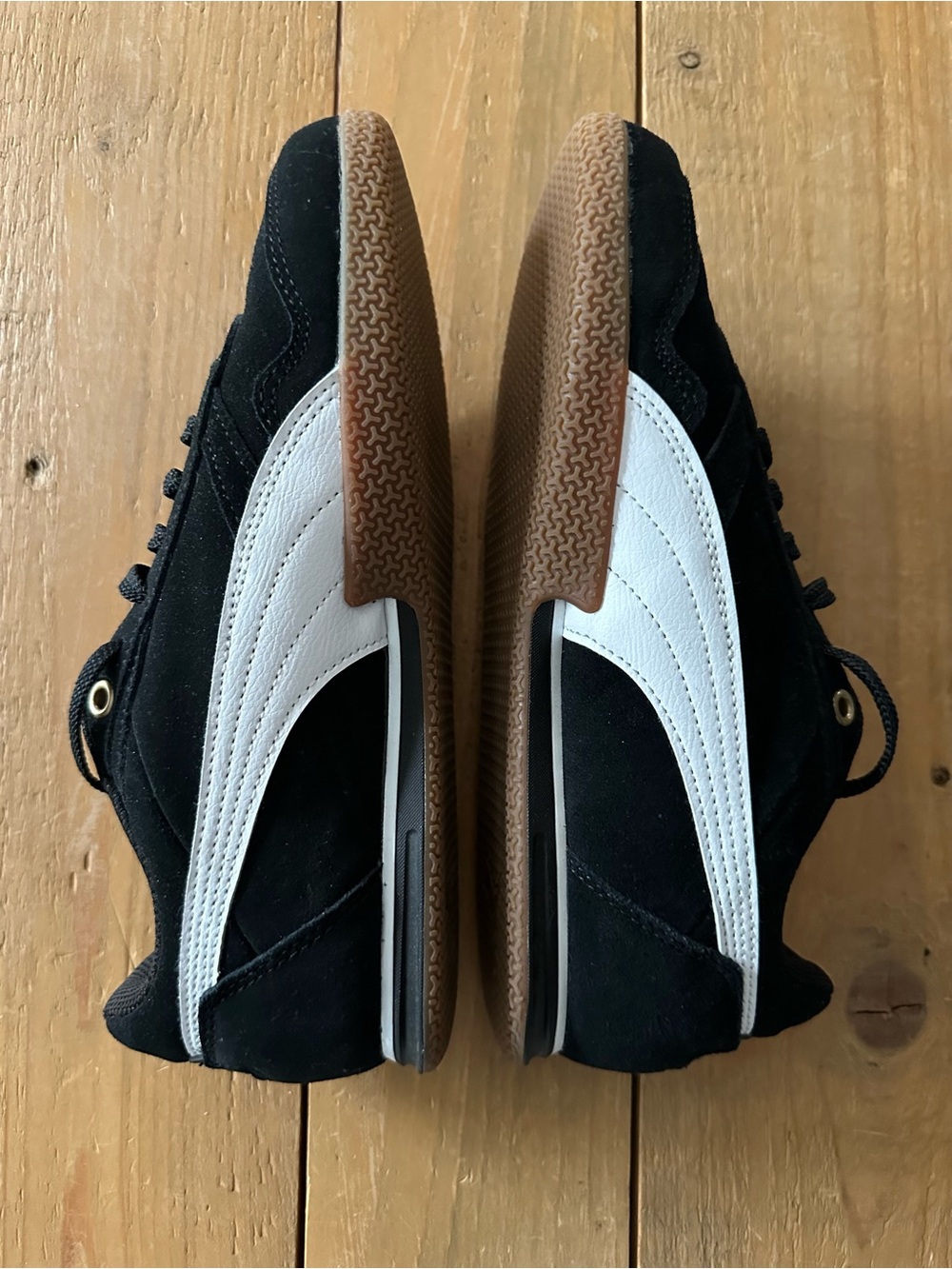 Puma Black Suede Sneakers with White Formstripe and Gum Sole - Picture 2 of 8